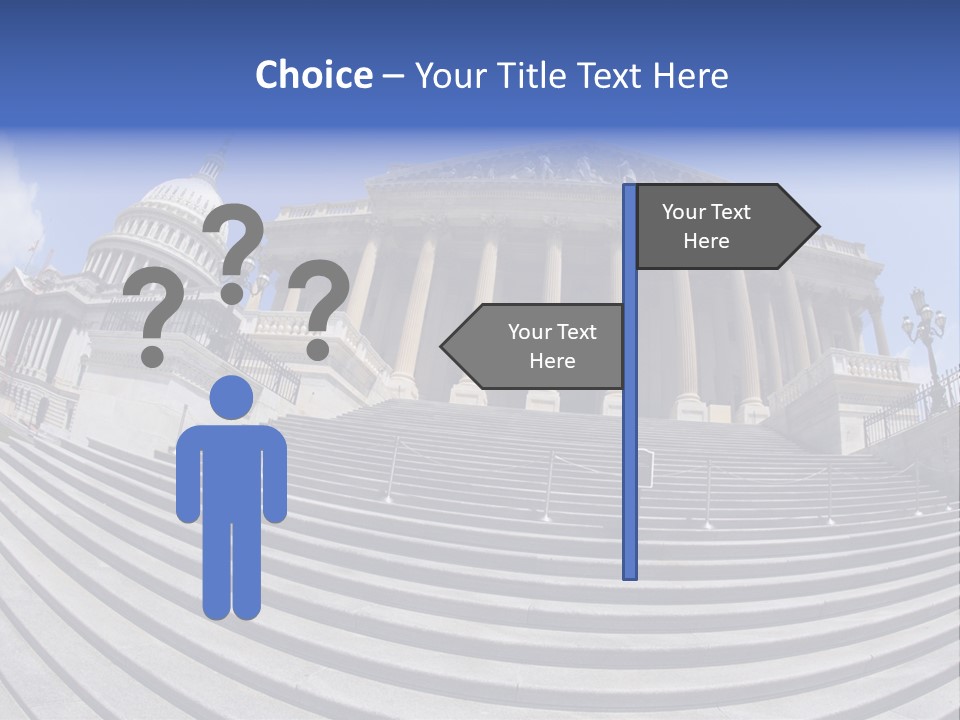 East Side View (Fisheye) Of The United States Capitol Building, Washington, Dc. PowerPoint Template