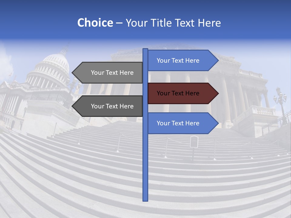 East Side View (Fisheye) Of The United States Capitol Building, Washington, Dc. PowerPoint Template
