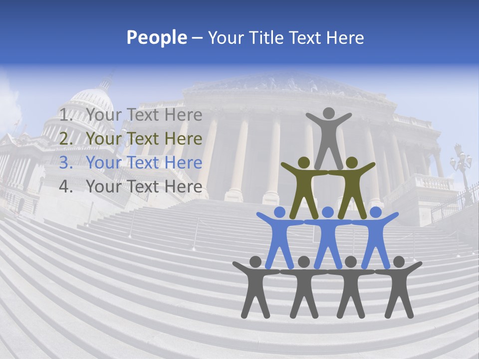 East Side View (Fisheye) Of The United States Capitol Building, Washington, Dc. PowerPoint Template