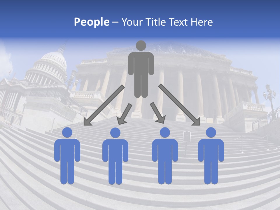 East Side View (Fisheye) Of The United States Capitol Building, Washington, Dc. PowerPoint Template