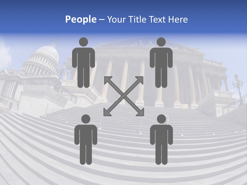 East Side View (Fisheye) Of The United States Capitol Building, Washington, Dc. PowerPoint Template