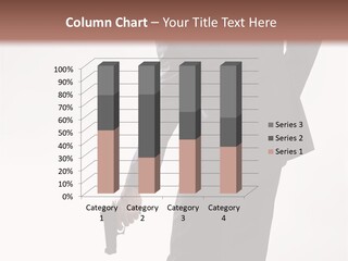 Vertical Image Of A Man Shooting Himself In The Foot. PowerPoint Template