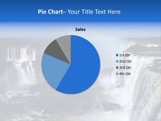 Iguazu Falls With Rainbow, Argentina And Brazil PowerPoint Template