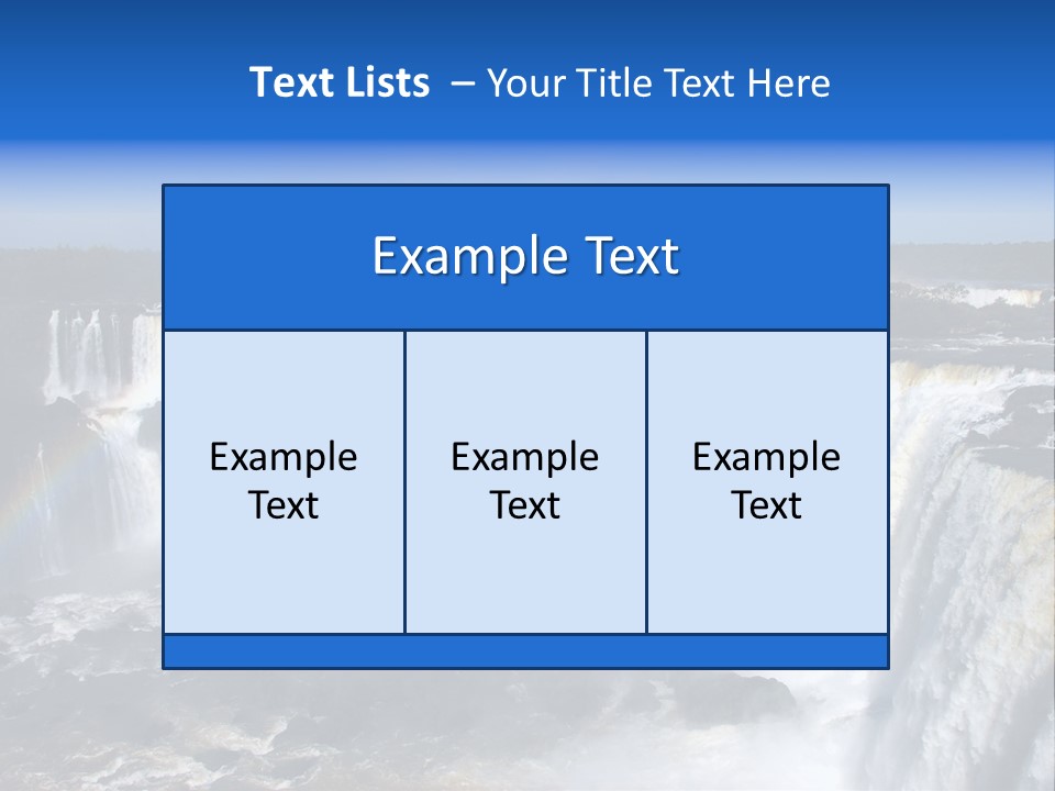 Iguazu Falls With Rainbow, Argentina And Brazil PowerPoint Template