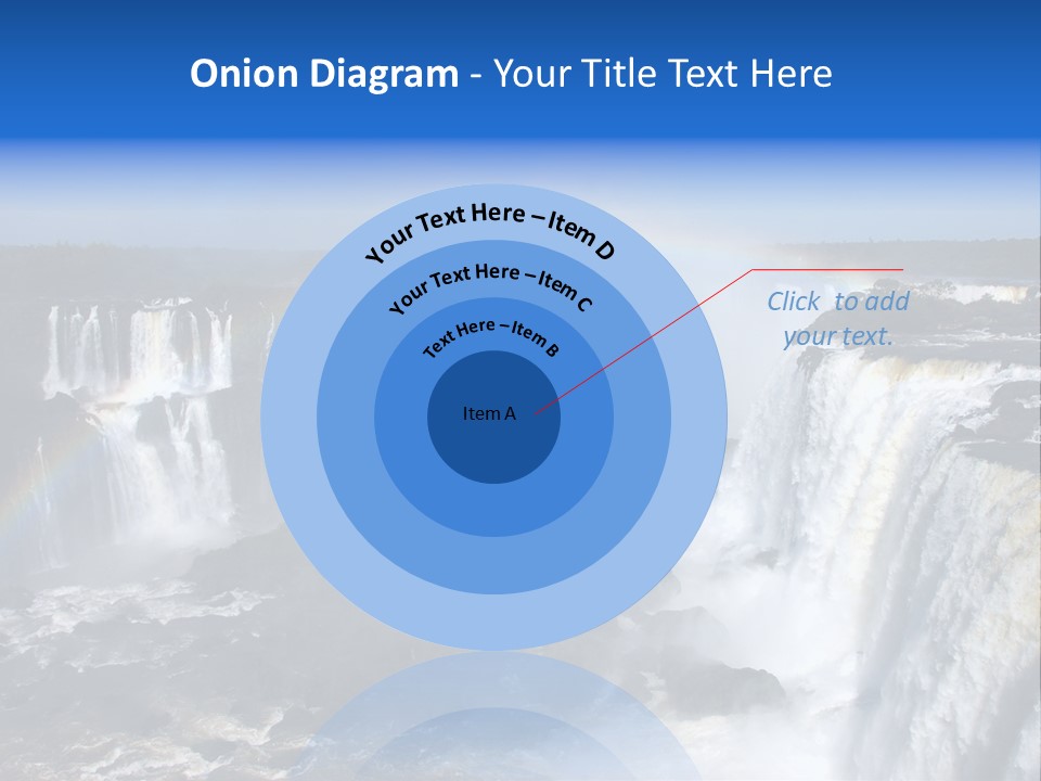 Iguazu Falls With Rainbow, Argentina And Brazil PowerPoint Template