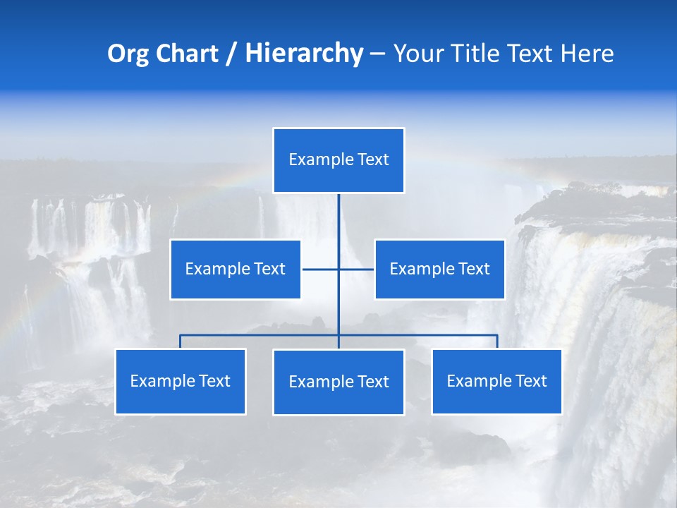Iguazu Falls With Rainbow, Argentina And Brazil PowerPoint Template