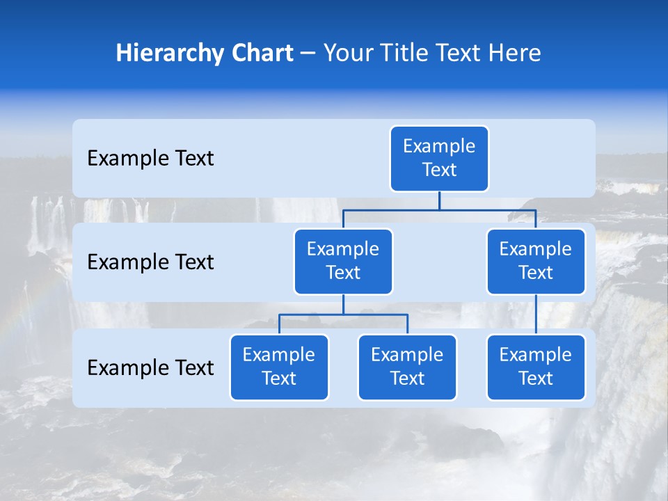 Iguazu Falls With Rainbow, Argentina And Brazil PowerPoint Template