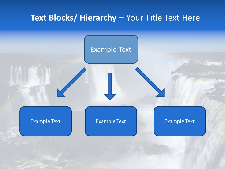 Iguazu Falls With Rainbow, Argentina And Brazil PowerPoint Template