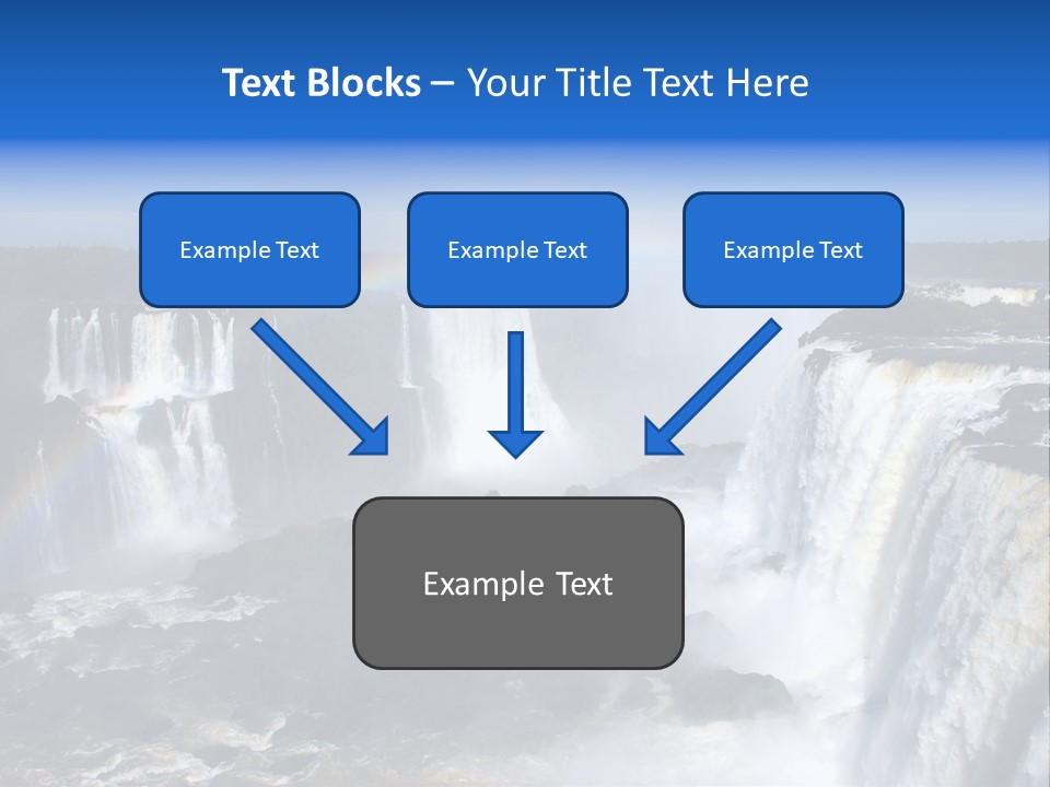Iguazu Falls With Rainbow, Argentina And Brazil PowerPoint Template