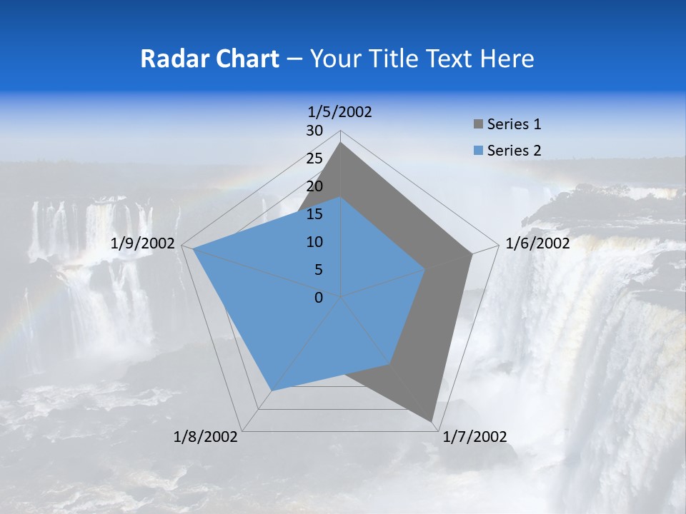 Iguazu Falls With Rainbow, Argentina And Brazil PowerPoint Template