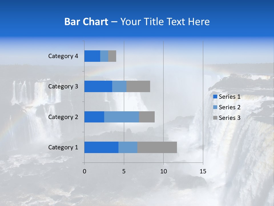 Iguazu Falls With Rainbow, Argentina And Brazil PowerPoint Template