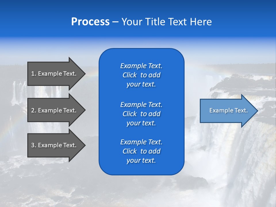 Iguazu Falls With Rainbow, Argentina And Brazil PowerPoint Template