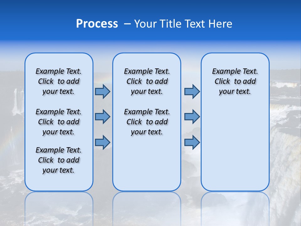 Iguazu Falls With Rainbow, Argentina And Brazil PowerPoint Template