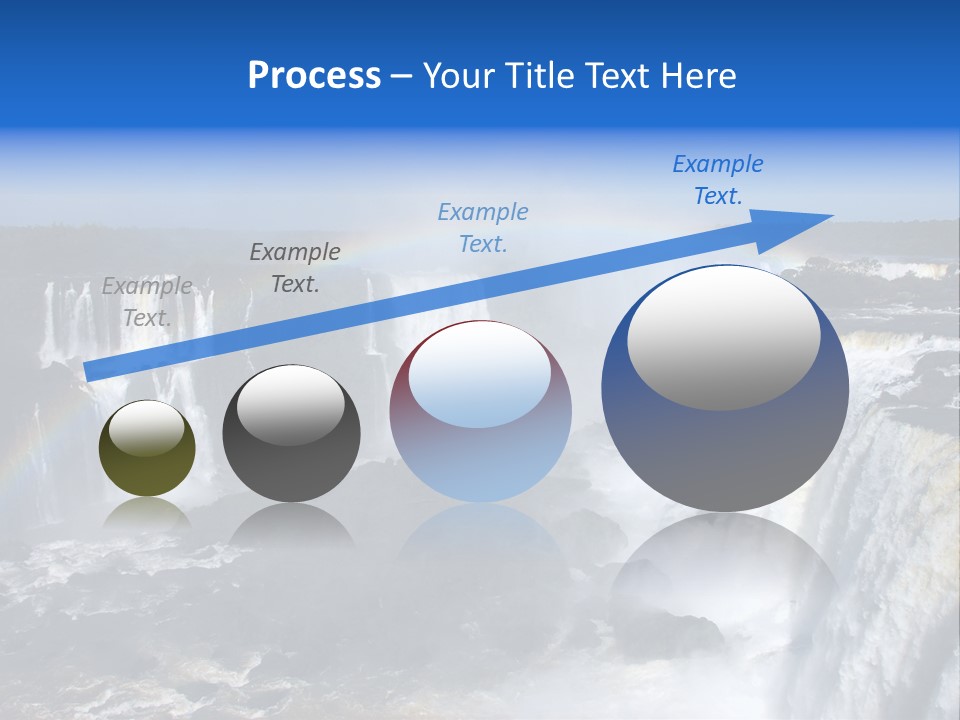 Iguazu Falls With Rainbow, Argentina And Brazil PowerPoint Template
