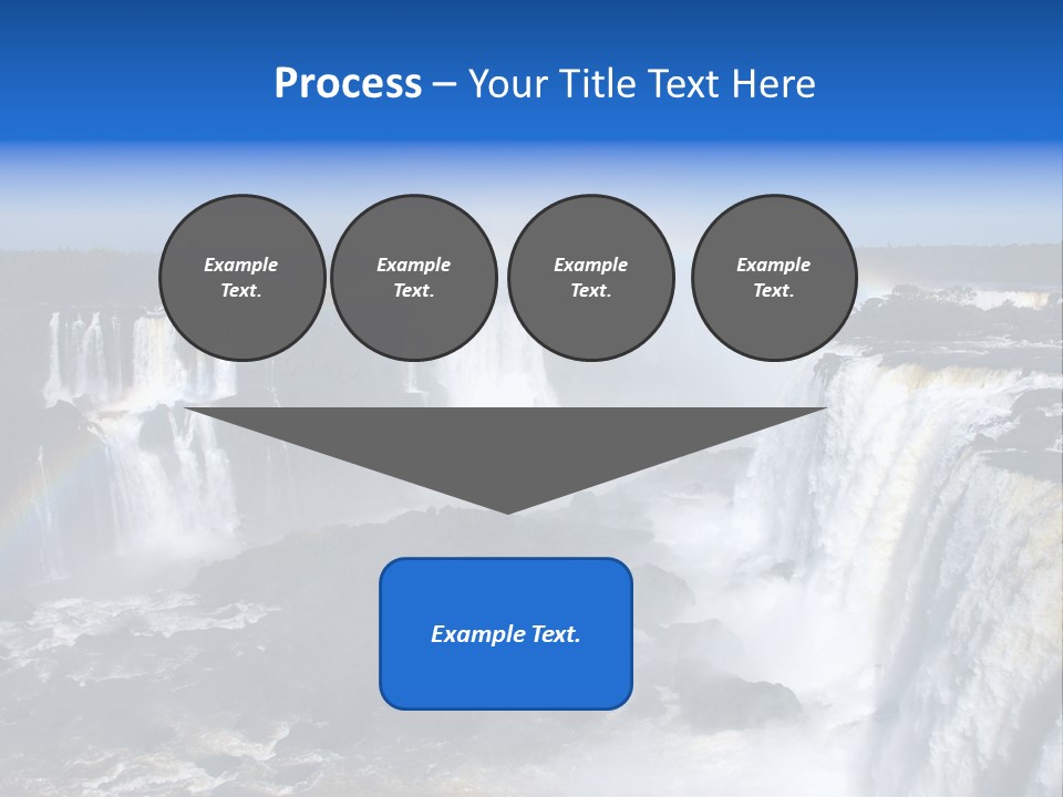 Iguazu Falls With Rainbow, Argentina And Brazil PowerPoint Template