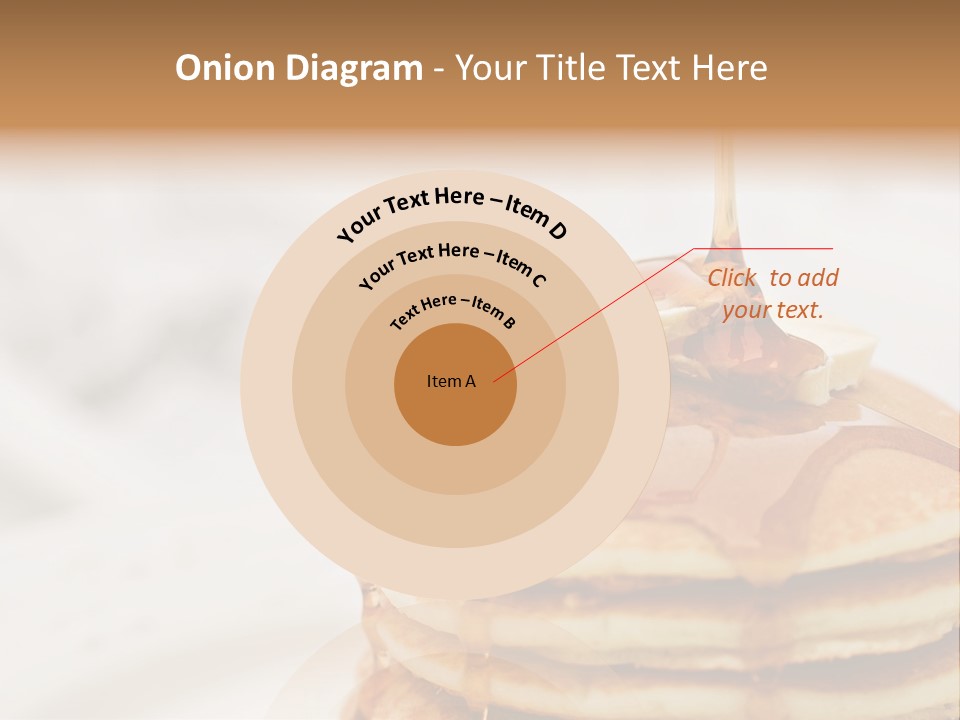 Maple Syrup Pouring Onto Pancakes. Shallow Dof With Focus On Syrup And Butter. PowerPoint Template