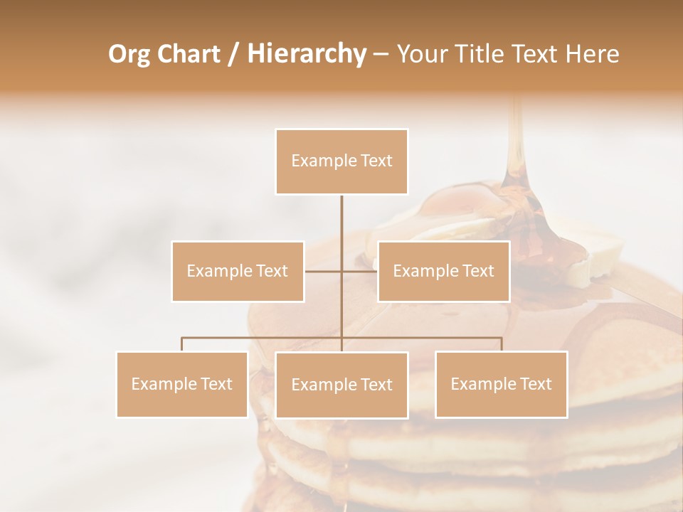 Maple Syrup Pouring Onto Pancakes. Shallow Dof With Focus On Syrup And Butter. PowerPoint Template