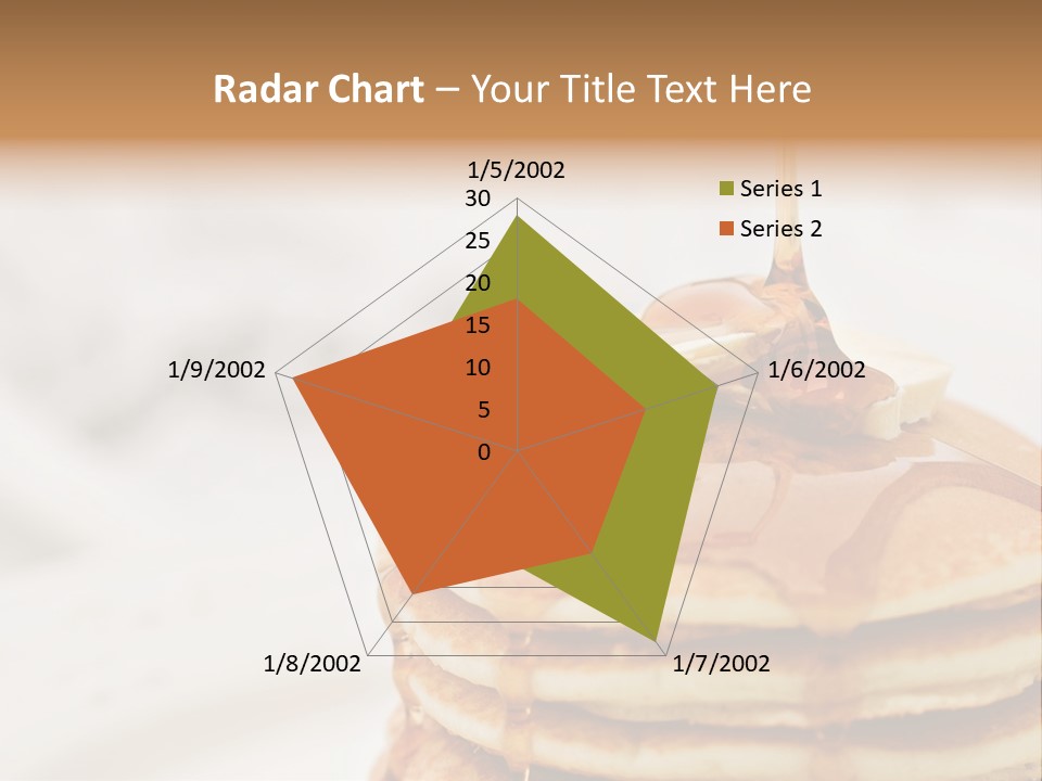 Maple Syrup Pouring Onto Pancakes. Shallow Dof With Focus On Syrup And Butter. PowerPoint Template
