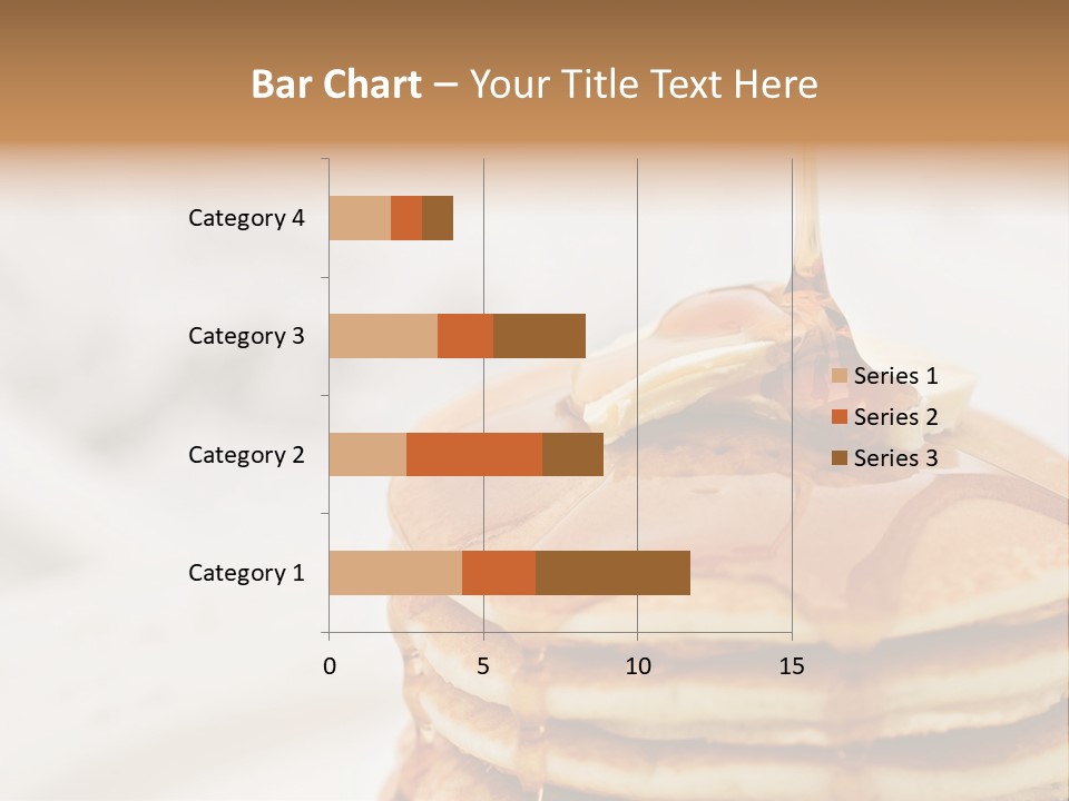 Maple Syrup Pouring Onto Pancakes. Shallow Dof With Focus On Syrup And Butter. PowerPoint Template