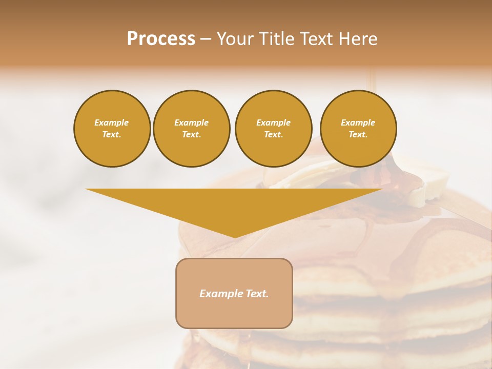 Maple Syrup Pouring Onto Pancakes. Shallow Dof With Focus On Syrup And Butter. PowerPoint Template