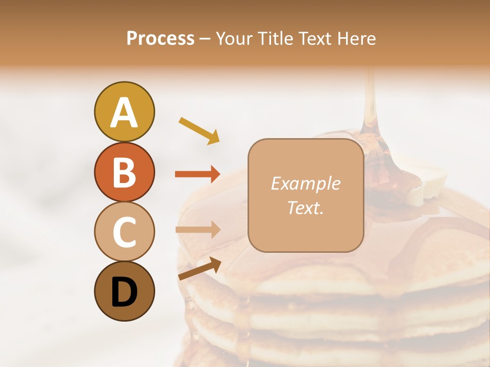 Maple Syrup Pouring Onto Pancakes. Shallow Dof With Focus On Syrup And Butter. PowerPoint Template