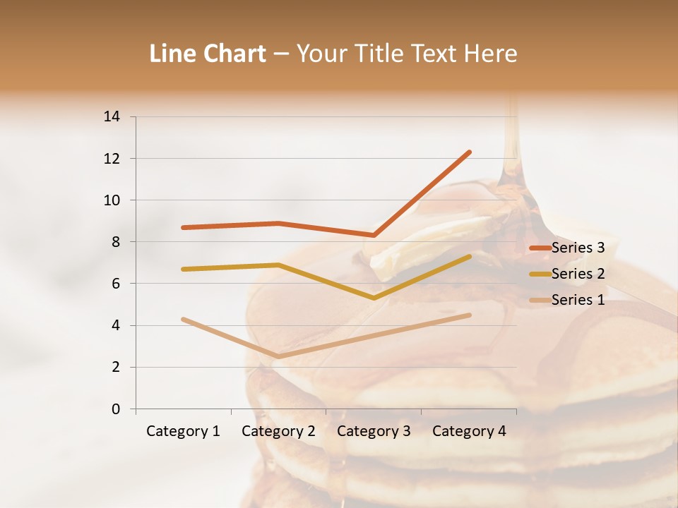 Maple Syrup Pouring Onto Pancakes. Shallow Dof With Focus On Syrup And Butter. PowerPoint Template