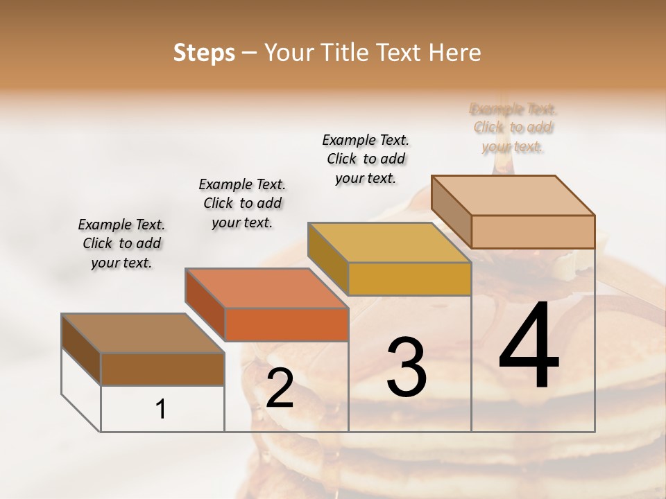 Maple Syrup Pouring Onto Pancakes. Shallow Dof With Focus On Syrup And Butter. PowerPoint Template
