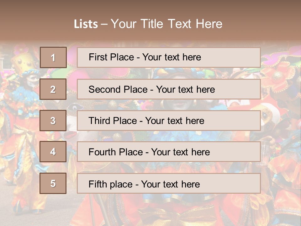 Rotterdam, Holland - July 25: Dancers In The Parade Of The Annual Summer Carnival In Rotterdam On July 25, 2009 In Rotterdam, Holland PowerPoint Template