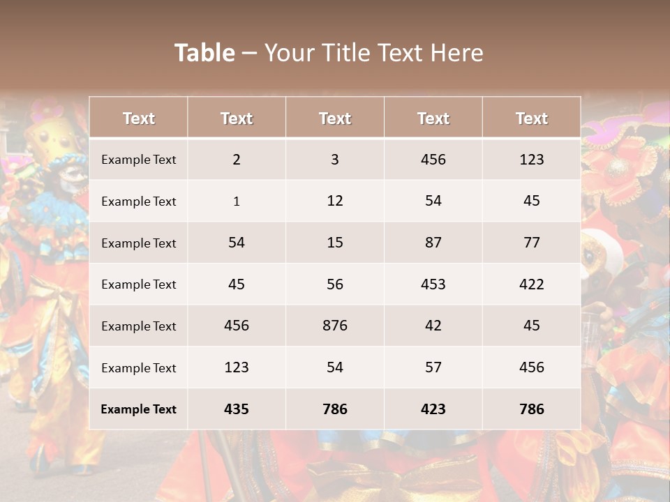 Rotterdam, Holland - July 25: Dancers In The Parade Of The Annual Summer Carnival In Rotterdam On July 25, 2009 In Rotterdam, Holland PowerPoint Template