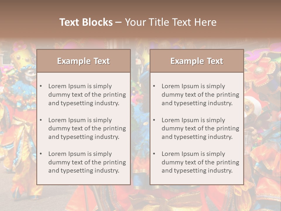 Rotterdam, Holland - July 25: Dancers In The Parade Of The Annual Summer Carnival In Rotterdam On July 25, 2009 In Rotterdam, Holland PowerPoint Template