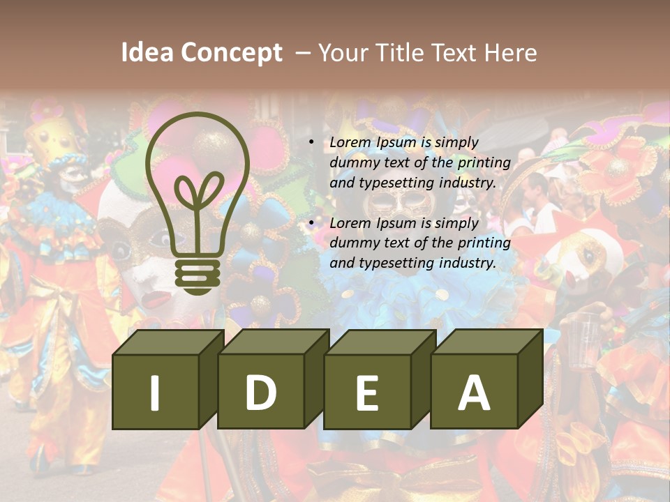 Rotterdam, Holland - July 25: Dancers In The Parade Of The Annual Summer Carnival In Rotterdam On July 25, 2009 In Rotterdam, Holland PowerPoint Template