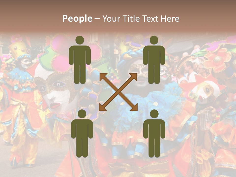 Rotterdam, Holland - July 25: Dancers In The Parade Of The Annual Summer Carnival In Rotterdam On July 25, 2009 In Rotterdam, Holland PowerPoint Template