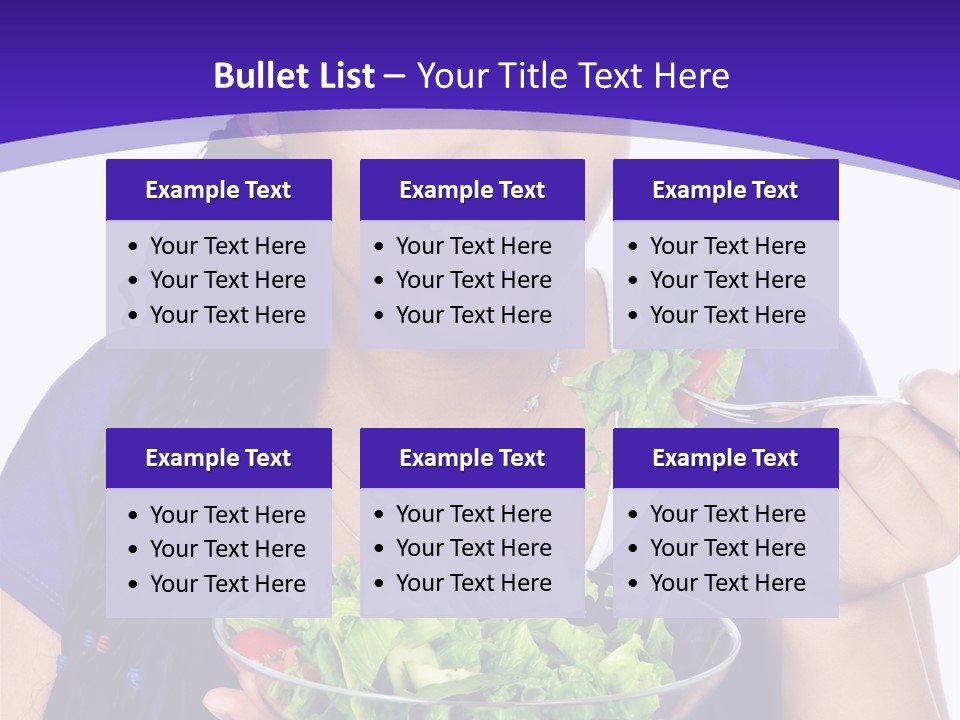 Isolated Portrait Of Black Teenage Girl With Salad Bowl PowerPoint Template