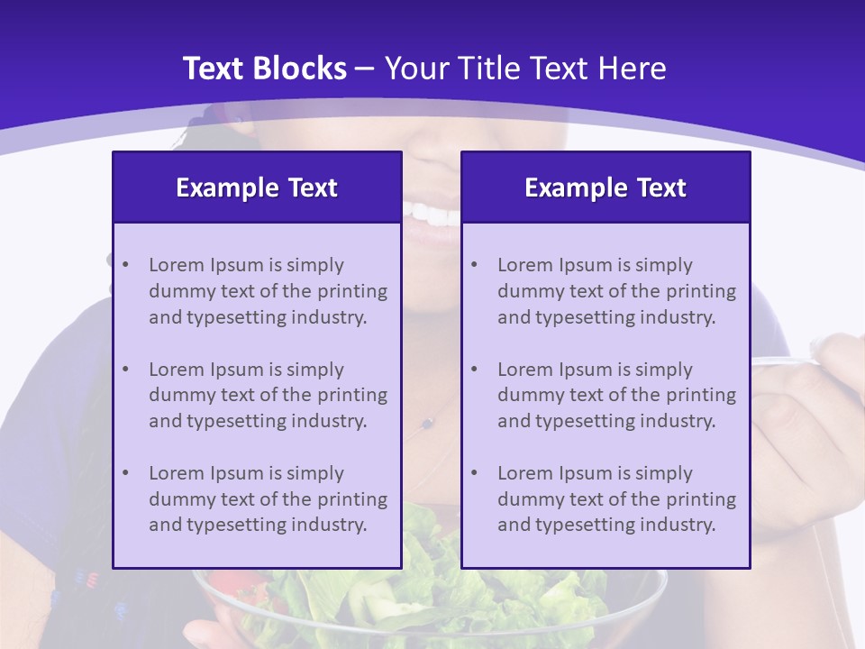 Isolated Portrait Of Black Teenage Girl With Salad Bowl PowerPoint Template