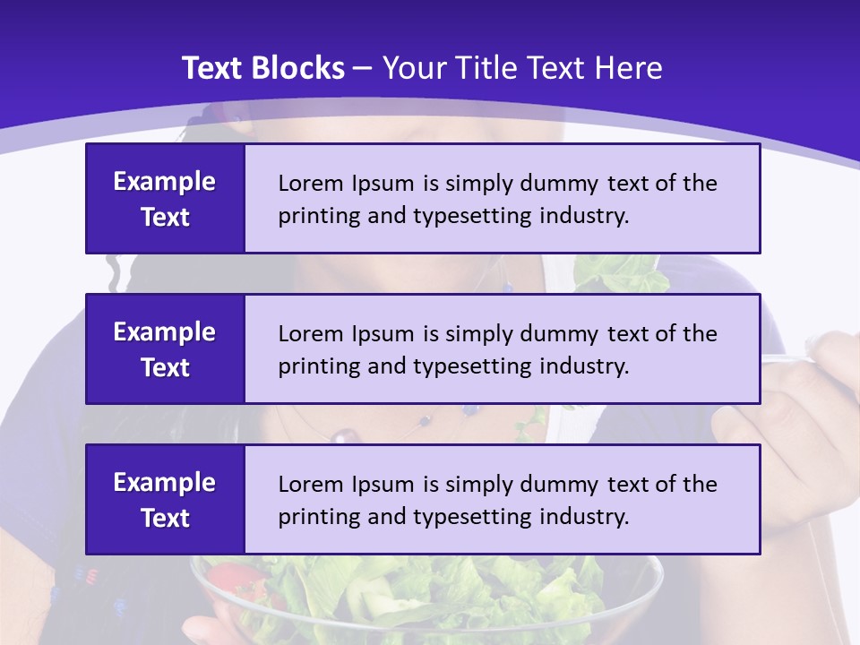 Isolated Portrait Of Black Teenage Girl With Salad Bowl PowerPoint Template