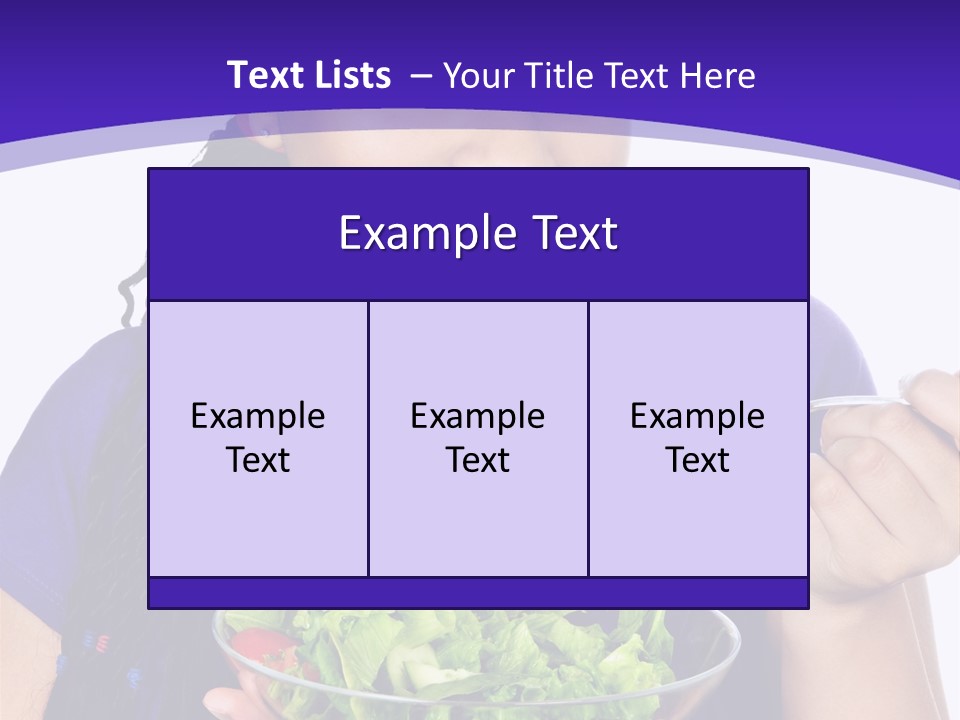 Isolated Portrait Of Black Teenage Girl With Salad Bowl PowerPoint Template