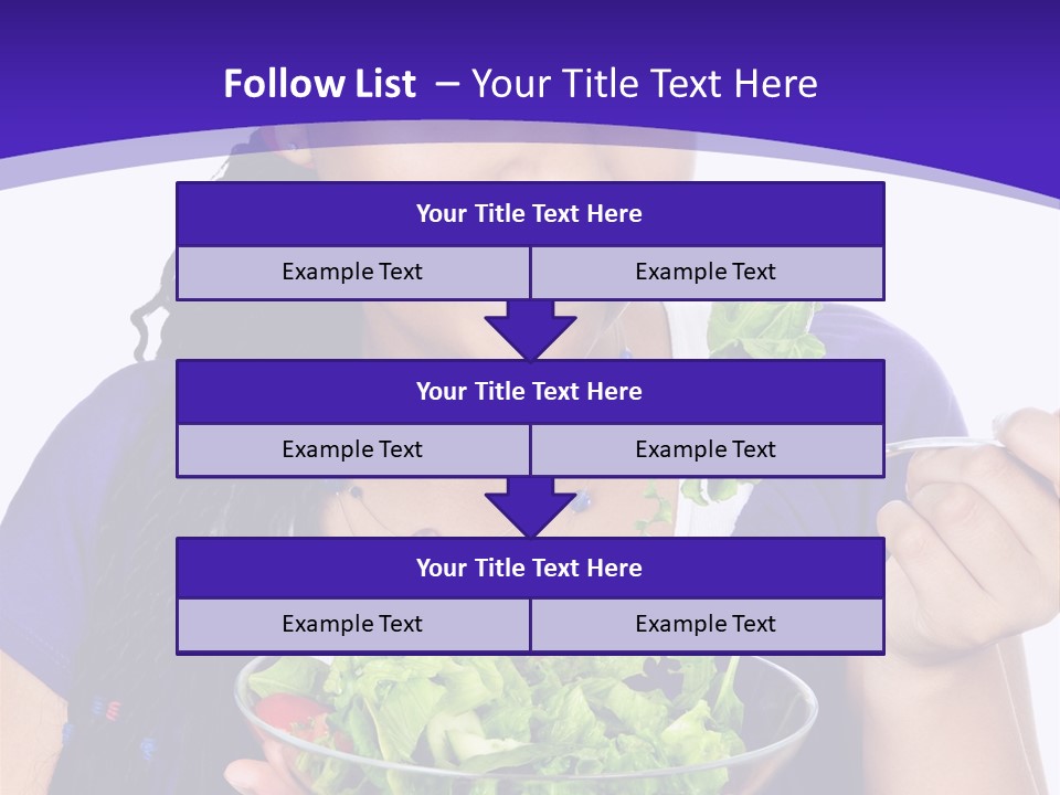 Isolated Portrait Of Black Teenage Girl With Salad Bowl PowerPoint Template