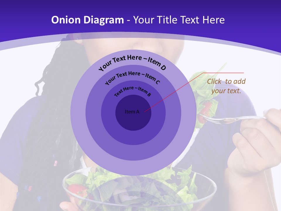 Isolated Portrait Of Black Teenage Girl With Salad Bowl PowerPoint Template