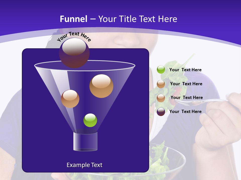 Isolated Portrait Of Black Teenage Girl With Salad Bowl PowerPoint Template