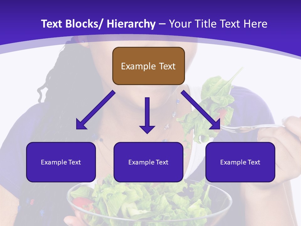 Isolated Portrait Of Black Teenage Girl With Salad Bowl PowerPoint Template