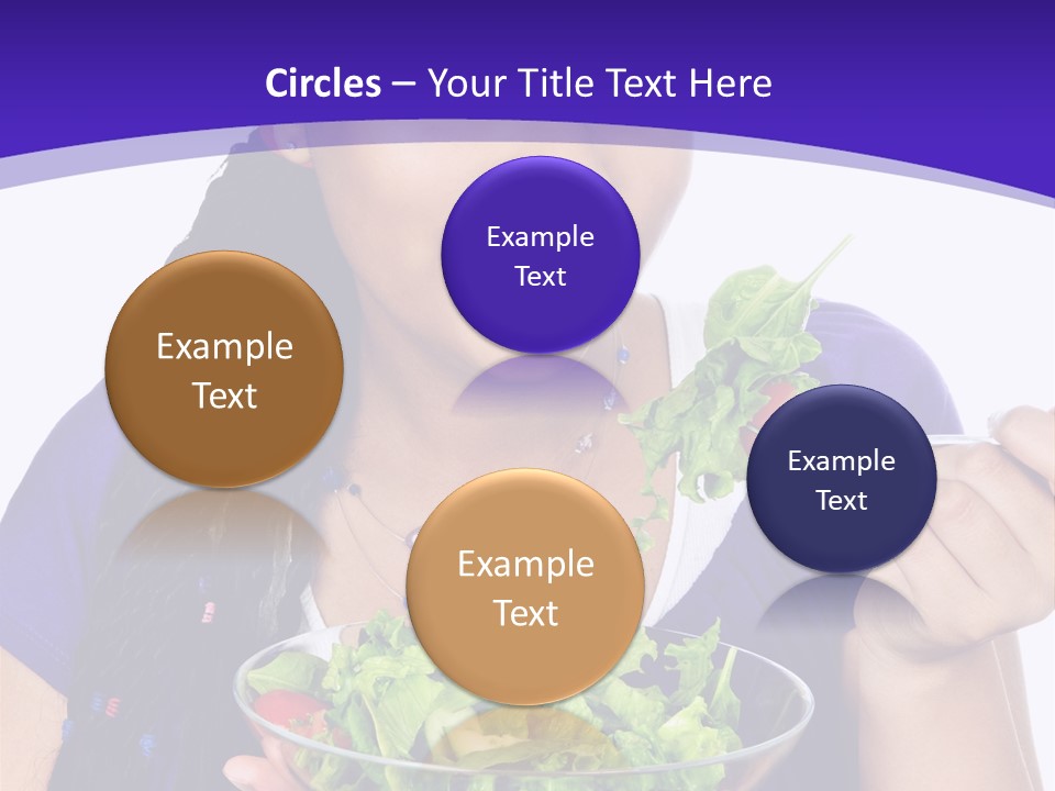 Isolated Portrait Of Black Teenage Girl With Salad Bowl PowerPoint Template