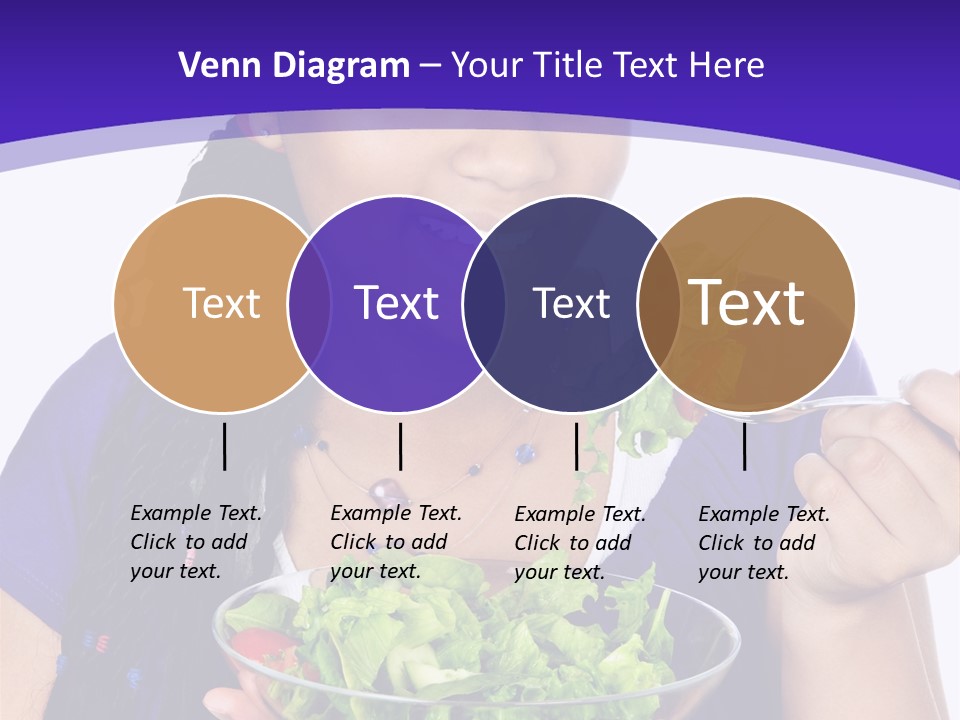 Isolated Portrait Of Black Teenage Girl With Salad Bowl PowerPoint Template