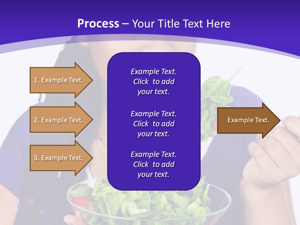 Isolated Portrait Of Black Teenage Girl With Salad Bowl PowerPoint Template