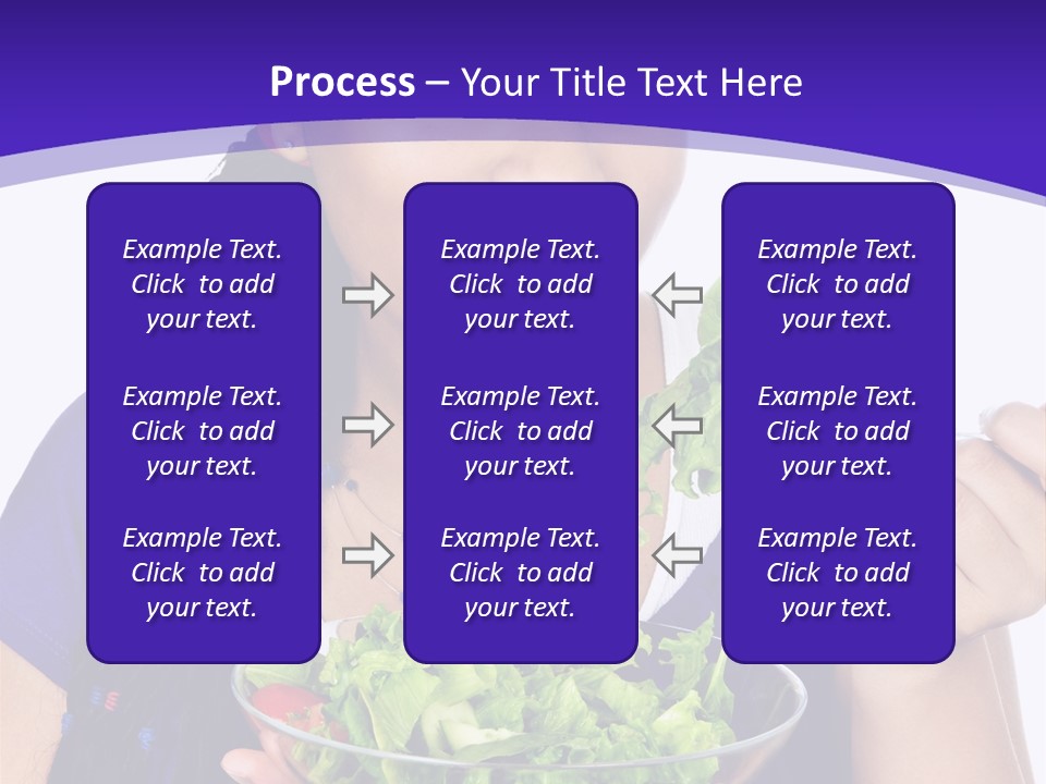 Isolated Portrait Of Black Teenage Girl With Salad Bowl PowerPoint Template