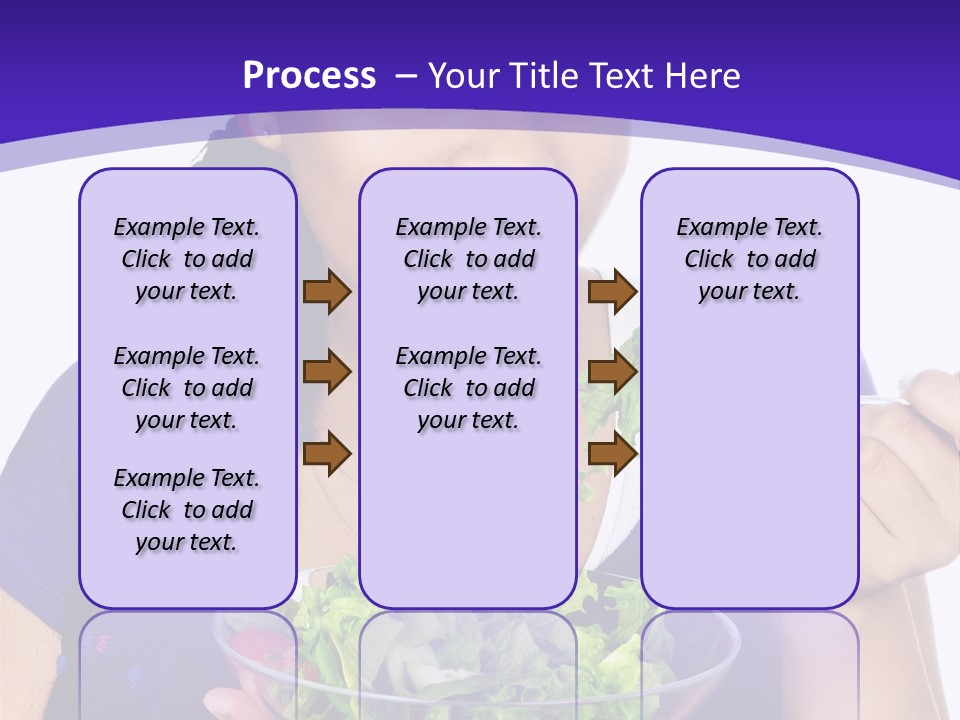 Isolated Portrait Of Black Teenage Girl With Salad Bowl PowerPoint Template