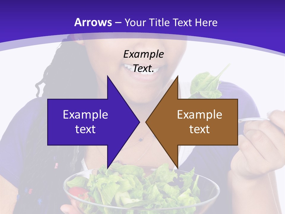 Isolated Portrait Of Black Teenage Girl With Salad Bowl PowerPoint Template