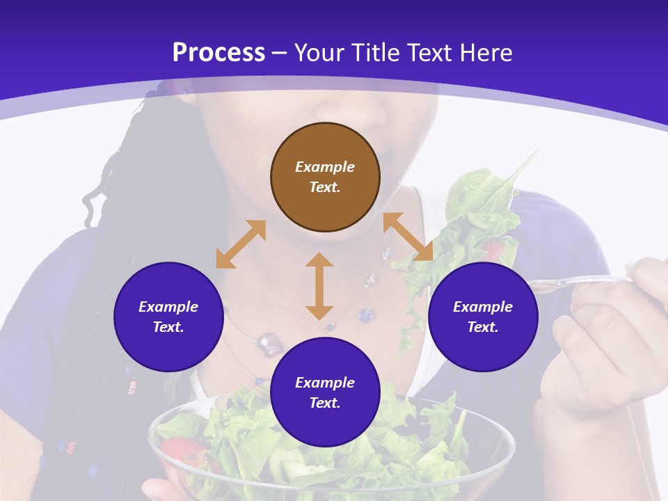 Isolated Portrait Of Black Teenage Girl With Salad Bowl PowerPoint Template