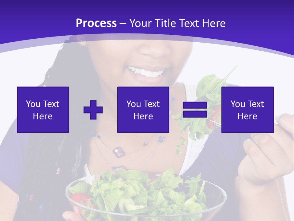 Isolated Portrait Of Black Teenage Girl With Salad Bowl PowerPoint Template