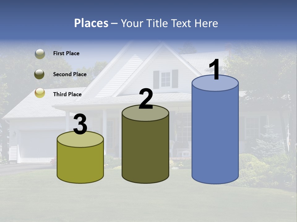 Lovely New Family Home In The Suburbs. PowerPoint Template