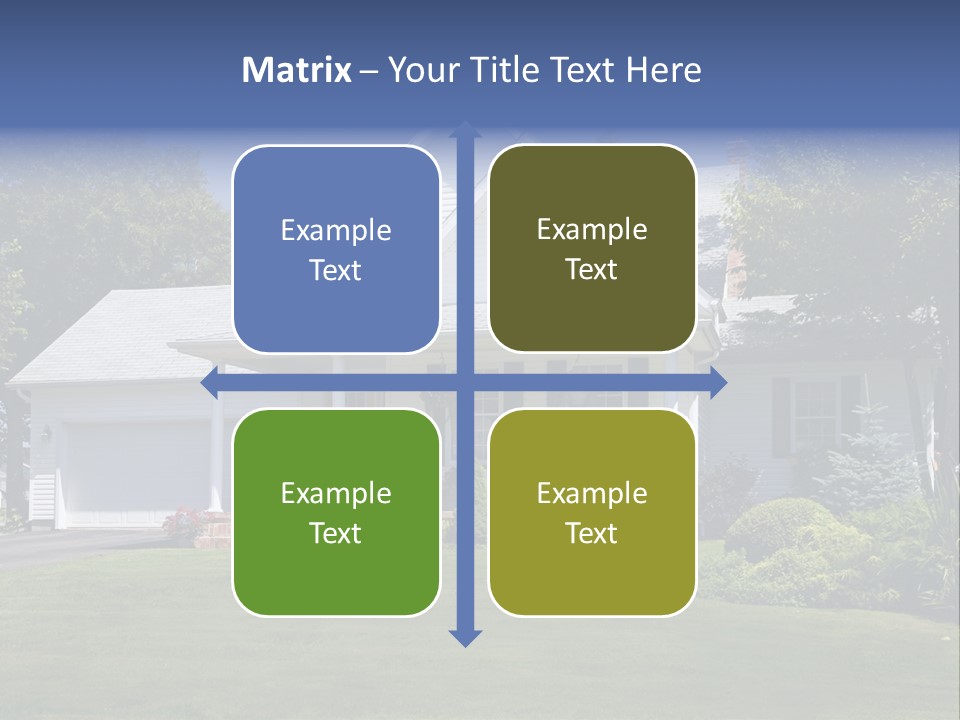 Lovely New Family Home In The Suburbs. PowerPoint Template